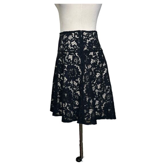 Paris Sunday black lace lined pleated mini skirt size Medium - Picture 7 of 12